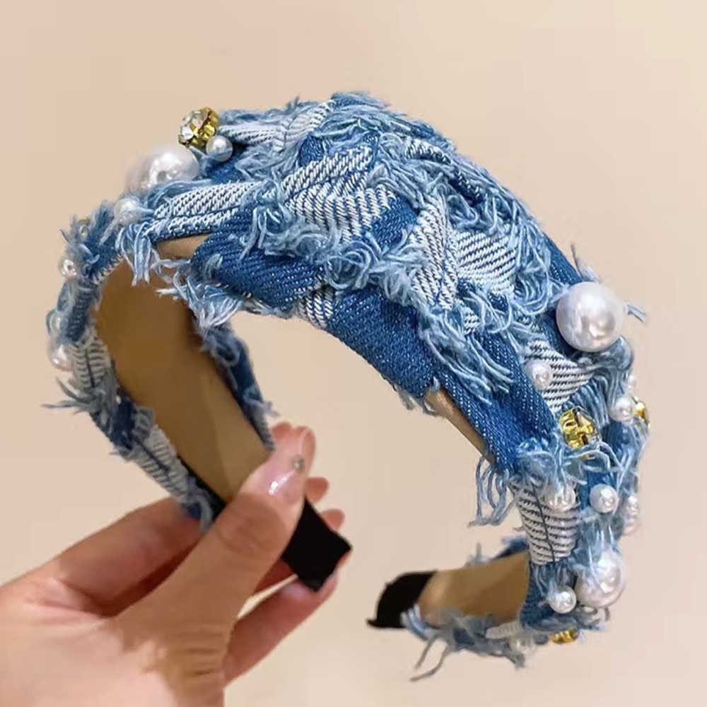 Denim headband